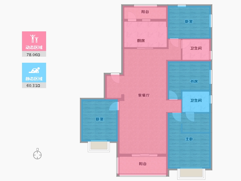 山西省-晋中市-晋中恒大华府2期-150.00-户型库-动静分区