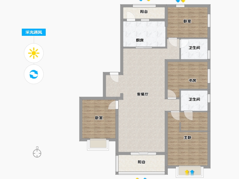 山西省-晋中市-晋中恒大华府2期-150.00-户型库-采光通风