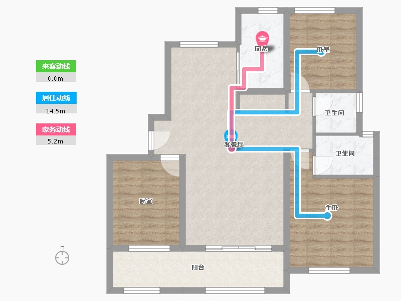 山东省-烟台市-誉珑府-101.00-户型库-动静线