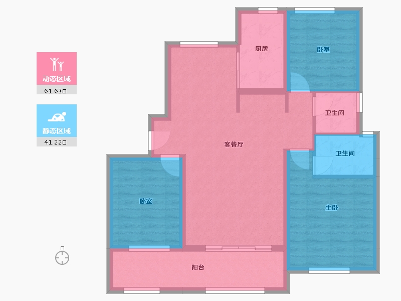 山东省-烟台市-誉珑府-101.00-户型库-动静分区