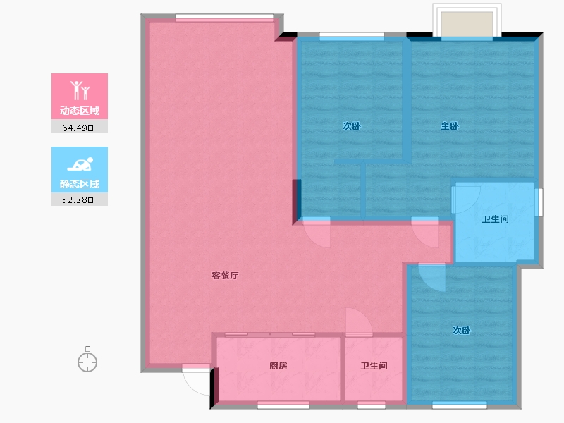 河北省-秦皇岛市-皓顺·琨御-109.00-户型库-动静分区