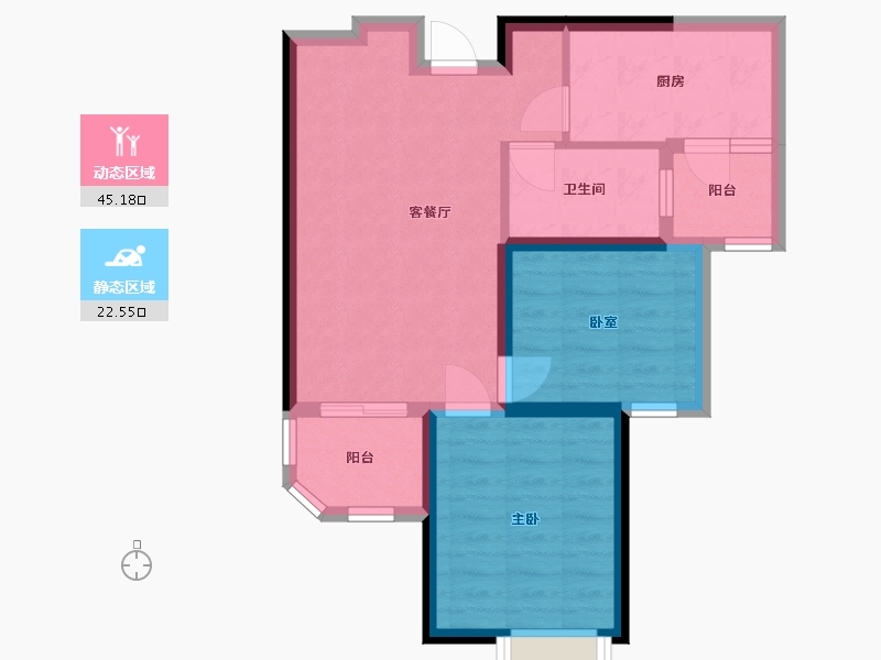 河北省-邯郸市-恒大绿洲-70.00-户型库-动静分区