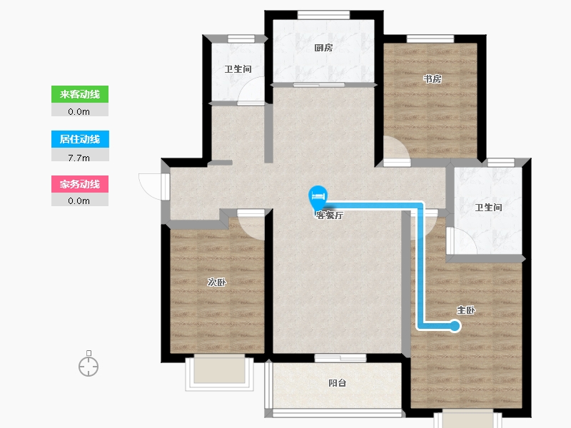 河南省-郑州市-华瑞紫金嘉苑-118.00-户型库-动静线