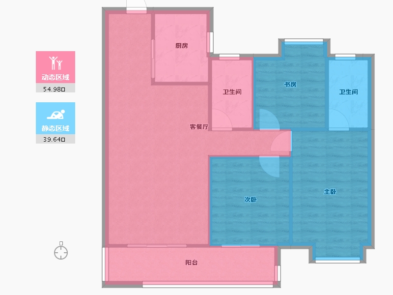 湖北省-武汉市-中建铂公馆-86.84-户型库-动静分区