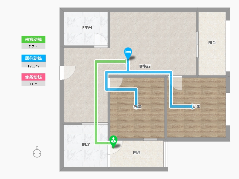 云南省-昆明市-未名城-76.00-户型库-动静线