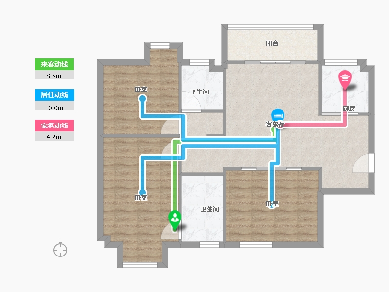 广东省-中山市-水盈居-85.00-户型库-动静线