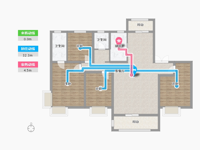 山东省-德州市-玫瑰园-120.00-户型库-动静线