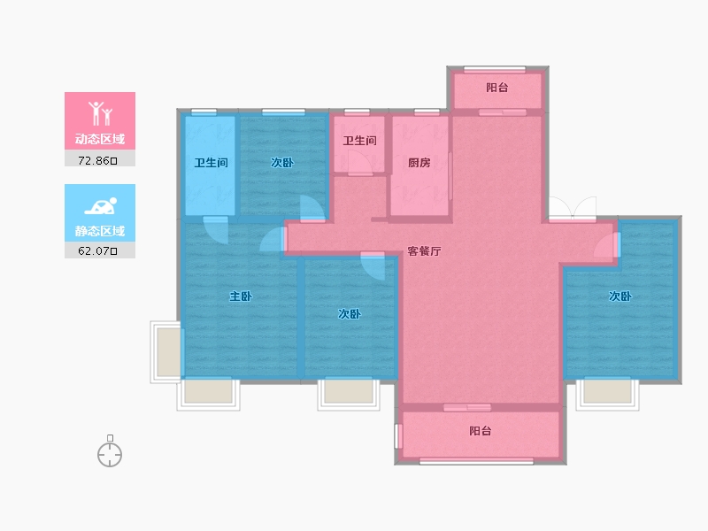 山东省-德州市-玫瑰园-120.00-户型库-动静分区