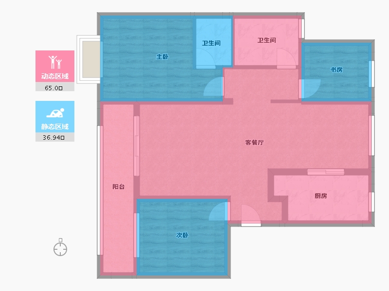 山东省-烟台市-厚德嘉苑-120.00-户型库-动静分区