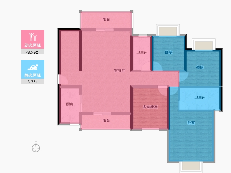 广东省-惠州市-恒鑫御园-130.00-户型库-动静分区