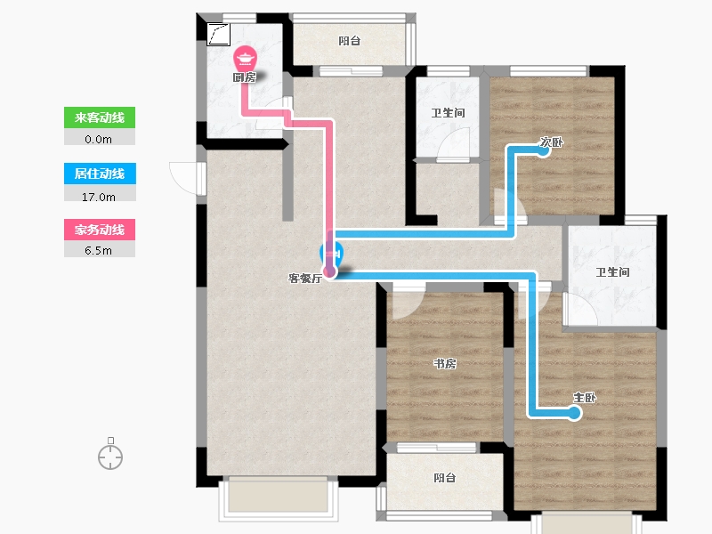 山东省-济南市-黄台小区-115.00-户型库-动静线