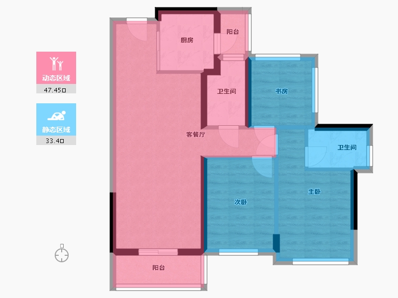 广东省-珠海市-龙光玖誉湾花园-89.00-户型库-动静分区