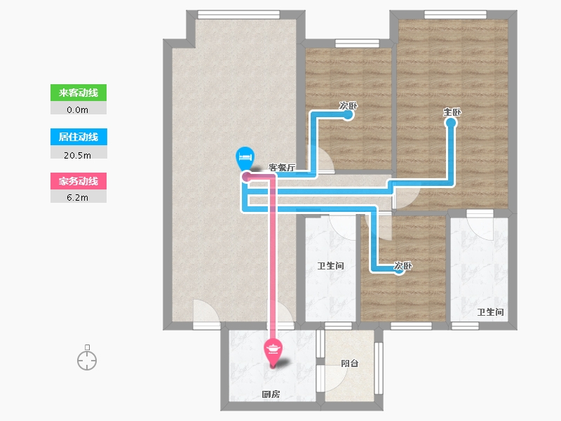 四川省-成都市-滨江和城-70.00-户型库-动静线