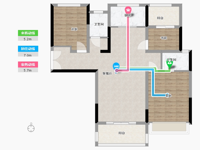 河南省-信阳市-信合江南里-100.00-户型库-动静线