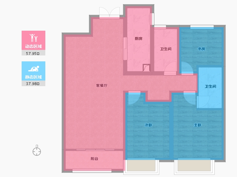 山西省-晋中市-北辰紫园-95.00-户型库-动静分区