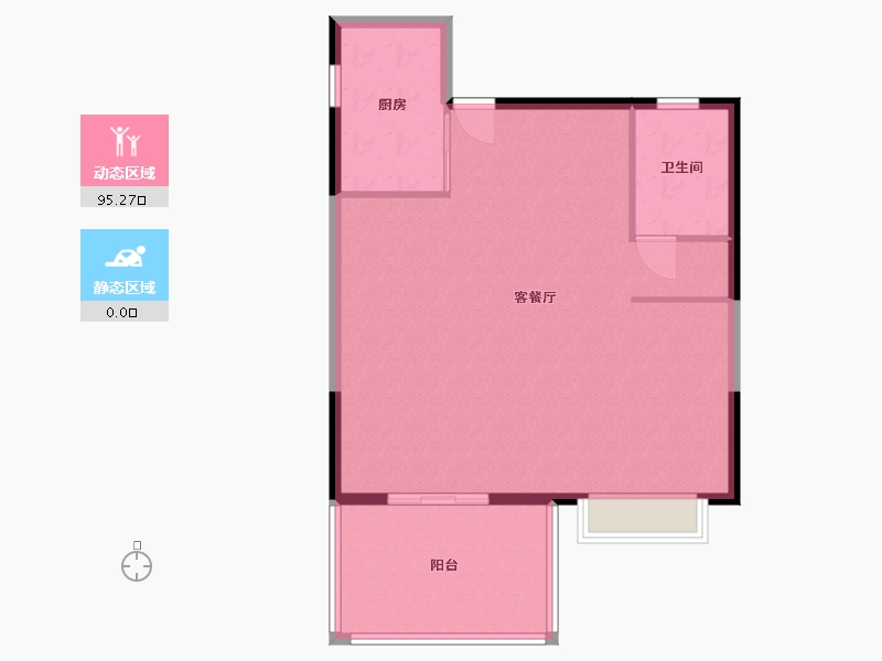 浙江省-嘉兴市-孔雀城半岛跃府-88.61-户型库-动静分区