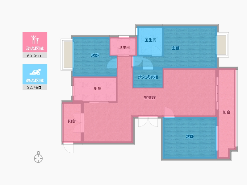 安徽省-黄山市-宇仁绘宸花园小区-澜山-109.99-户型库-动静分区