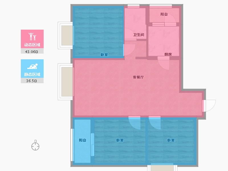 四川省-成都市-昌建星悦城-78.00-户型库-动静分区