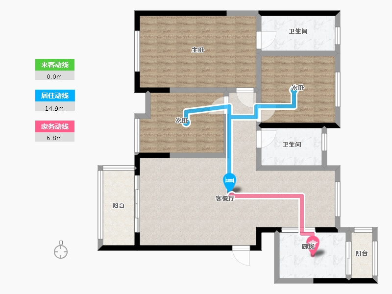 河南省-三门峡市-虢园新居-111.00-户型库-动静线