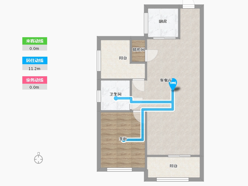 湖南省-长沙市-卢浮原著-72.40-户型库-动静线