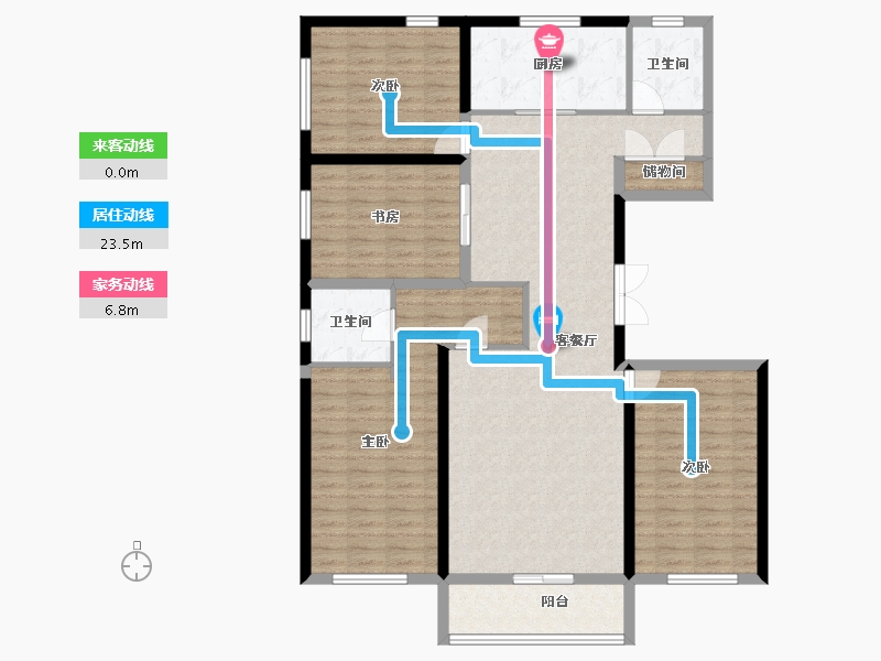 山东省-潍坊市-圣菲漫步-145.00-户型库-动静线