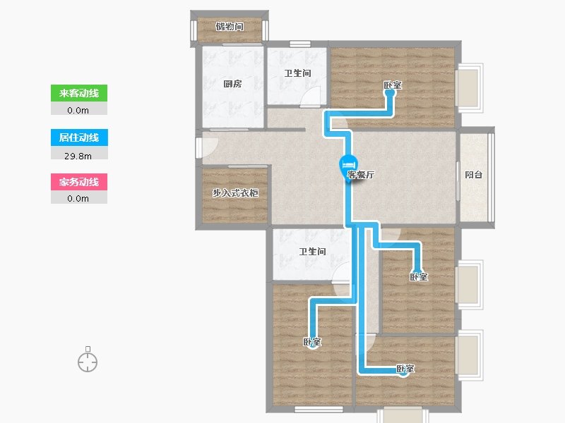 陕西省-西安市-新兴名园-127.60-户型库-动静线