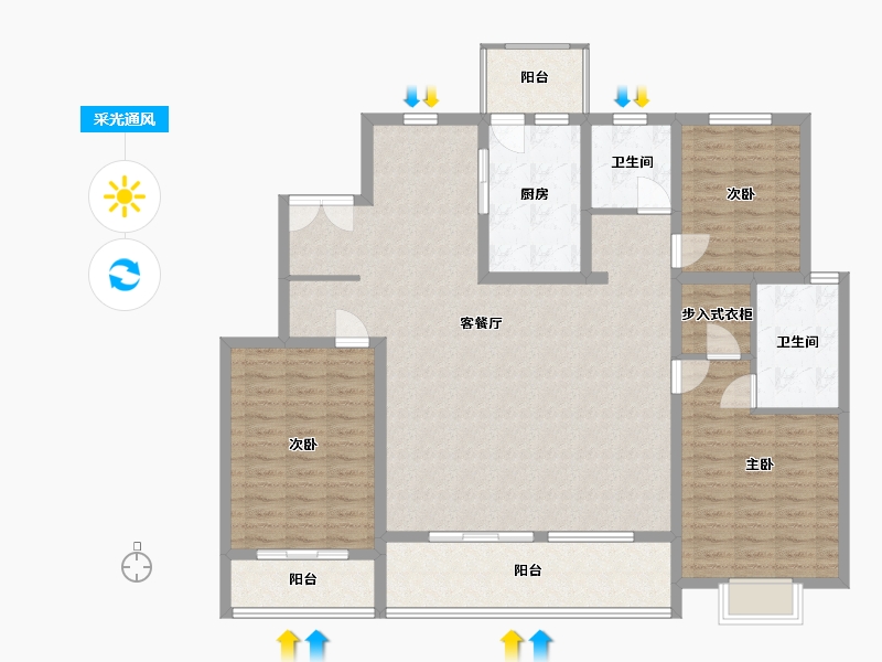 陕西省-西安市-交大科技创新港-150.00-户型库-采光通风