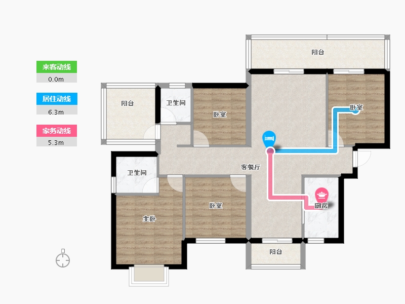 广西壮族自治区-南宁市-保利领秀前城-129.00-户型库-动静线