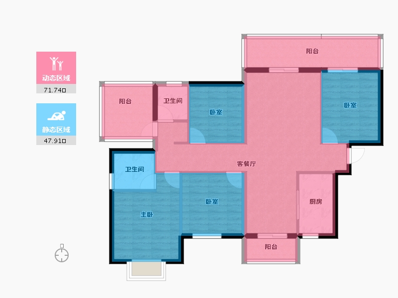 广西壮族自治区-南宁市-保利领秀前城-129.00-户型库-动静分区