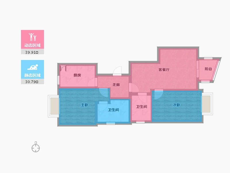 北京-北京市-动街区-71.50-户型库-动静分区