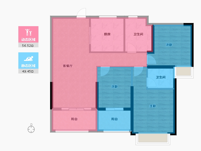 江西省-九江市-自己家-108.00-户型库-动静分区