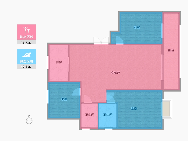 山东省-德州市-水岸家园-110.00-户型库-动静分区