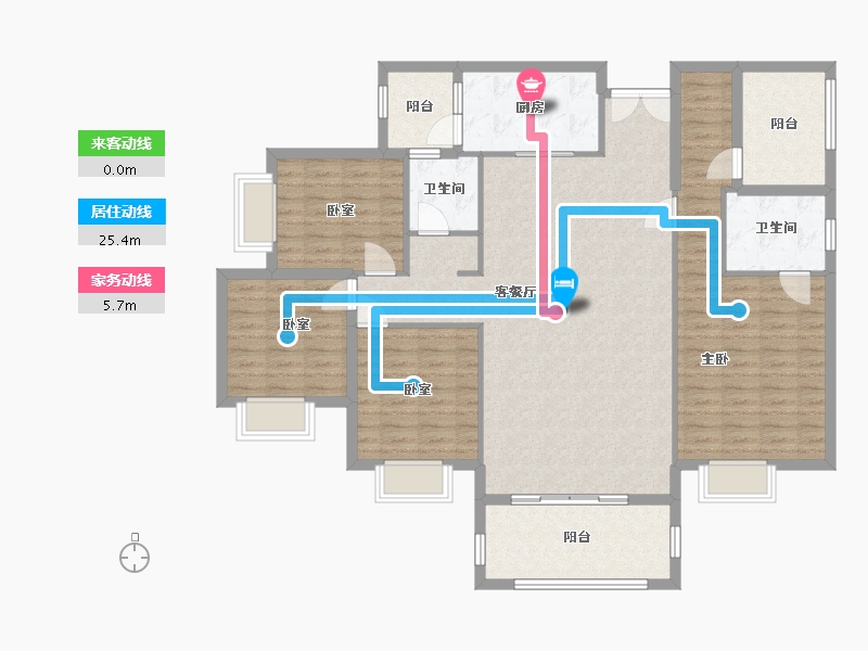 湖南省-衡阳市-北门湖翡翠城-138.00-户型库-动静线