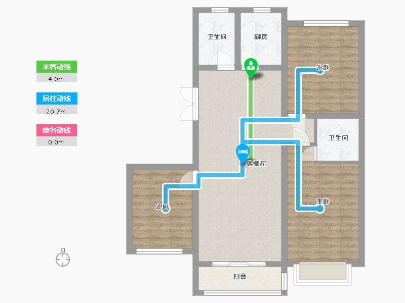 河北省-邢台市-隆鼎天悦-108.89-户型库-动静线