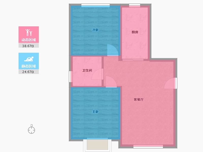 黑龙江省-哈尔滨市-汇智-58.00-户型库-动静分区