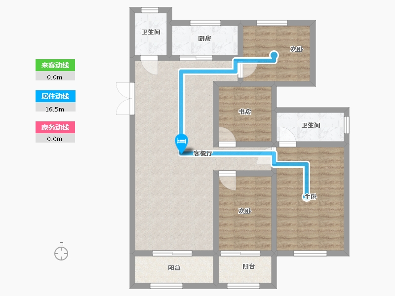 河北省-邢台市-观澜湖小区-108.00-户型库-动静线