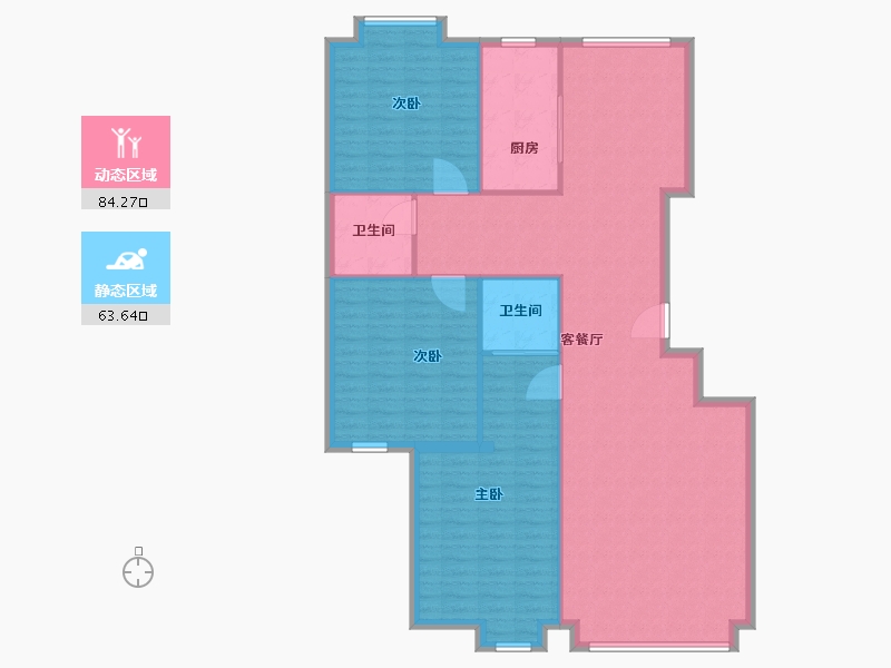 北京-北京市-玉廊东园-137.20-户型库-动静分区