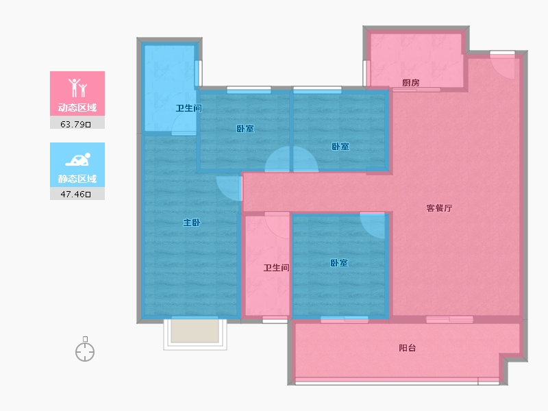 福建省-泉州市-源昌江南城-105.00-户型库-动静分区