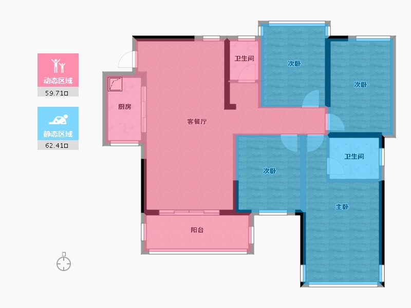 广西壮族自治区-南宁市-城建·公园壹号-128.00-户型库-动静分区