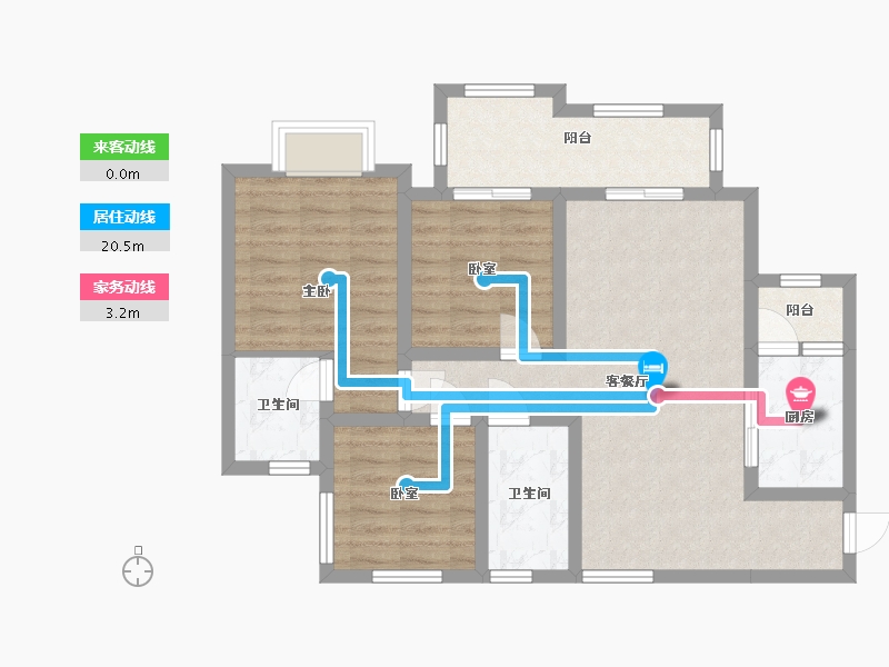 四川省-南充市-明宇凤悦台-102.00-户型库-动静线