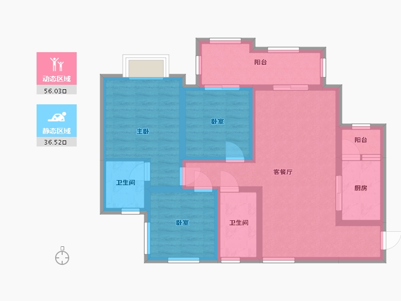 四川省-南充市-明宇凤悦台-102.00-户型库-动静分区