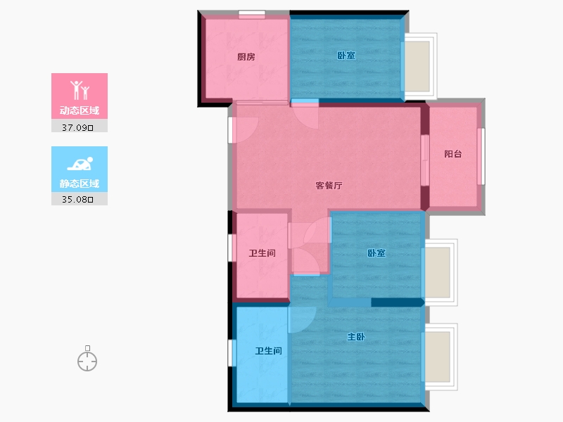 广东省-广州市-万科城市之光-72.00-户型库-动静分区