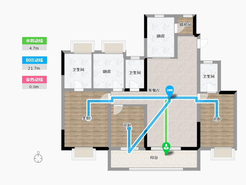 江苏省-常州市-新城华宇悦隽公馆-120.00-户型库-动静线