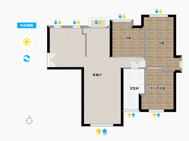 福建省-福州市-杉林华府-100.00-户型库-采光通风