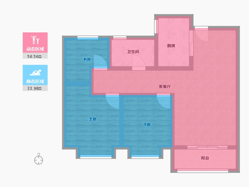 陕西省-西安市-科为瑞府-80.00-户型库-动静分区