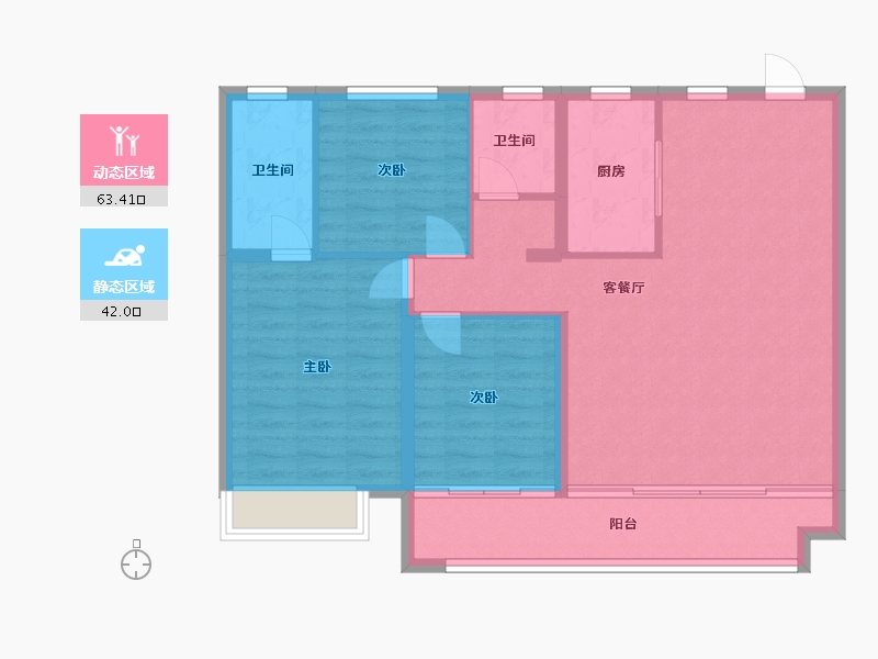 山东省-菏泽市-佳信·天玺城-96.00-户型库-动静分区