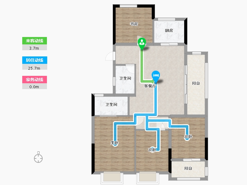 浙江省-杭州市-紫阅云宸里-107.00-户型库-动静线