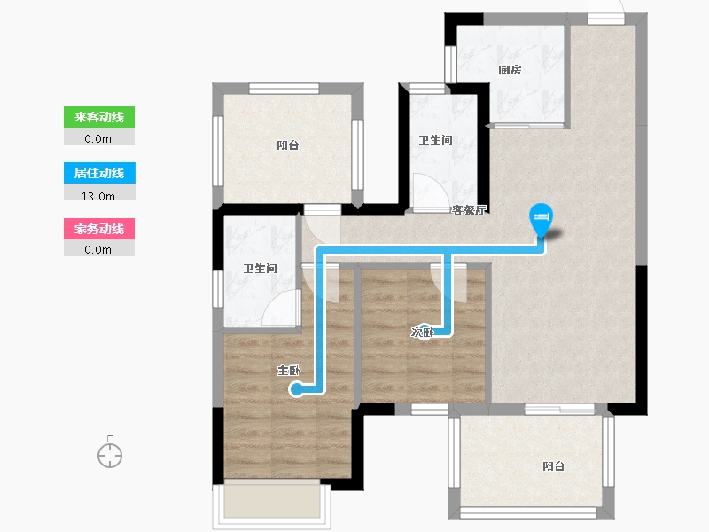 广西壮族自治区-南宁市-保利领秀前城-90.00-户型库-动静线