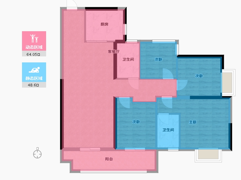 广东省-清远市-保利天汇-113.00-户型库-动静分区