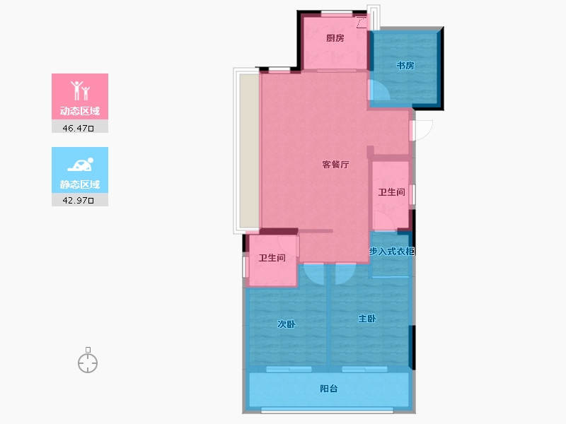 浙江省-湖州市-宸园-80.00-户型库-动静分区